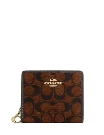 Coach Snap Wallet In Signature Chenille
