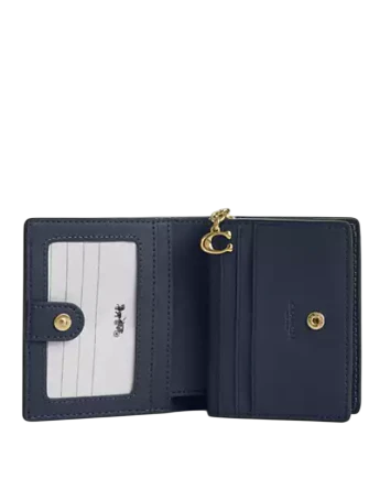 Coach Snap Wallet In Signature Denim