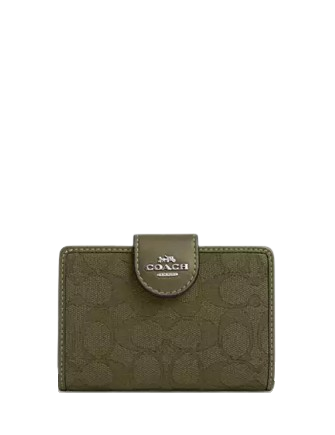 Coach Snap Wallet In Signature Jacquard
