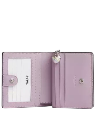Coach Snap Wallet In Signature Leather With Heart Charm