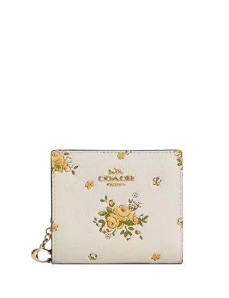 Coach Snap Wallet With Floral Print