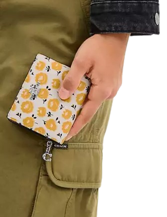 Coach Snap Wallet With Floral Print