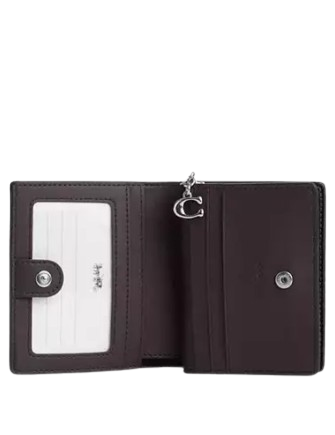 Coach Snap Wallet With Heart Bolt Print
