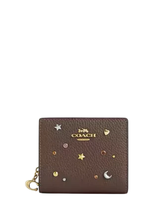 Coach Snap Wallet With Rivets