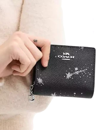 Coach Snap Wallet With Star Print