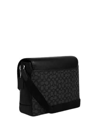 Coach Sprint Messenger In Signature Jacquard
