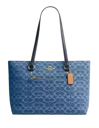 Coach Station Tote Bag In Signature Denim