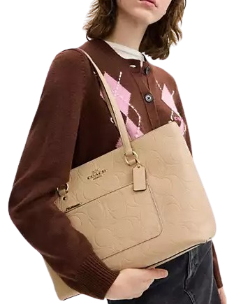 Coach Station Tote Bag In Signature Leather
