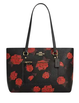 Coach Station Tote Bag With Floral Print