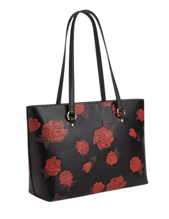 Coach Station Tote Bag With Floral Print