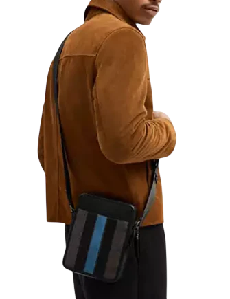 Coach Sullivan Crossbody Bag In Signature Canvas With Varsity Stripe