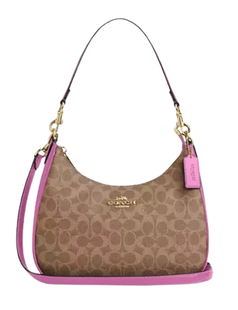 Coach Teri Hobo Bag In Signature Canvas