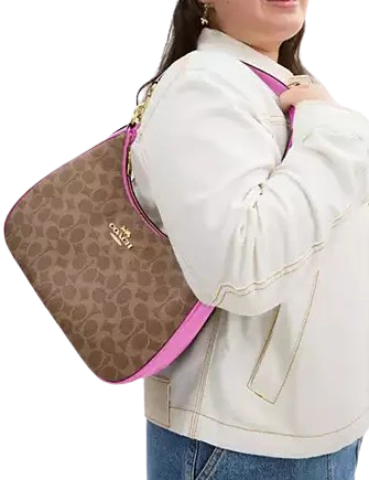Coach Teri Hobo Bag In Signature Canvas