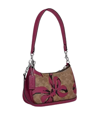 Coach Teri Mini Crossbody Bag In Signature Canvas With Bow Print
