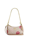 Coach Teri Mini Crossbody Bag In Signature Canvas With Lips Print