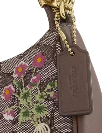 Coach Teri Mini Crossbody Bag In Signature Jacquard With Floral Embroidery