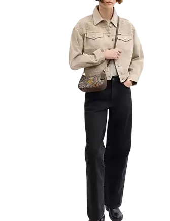 Coach Teri Mini Crossbody Bag In Signature Jacquard With Floral Embroidery