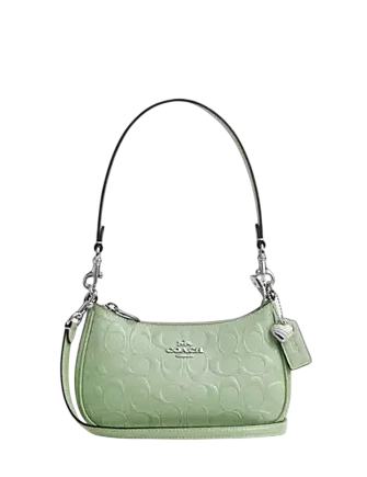 Coach Teri Mini Crossbody Bag In Signature Leather With Heart Charm