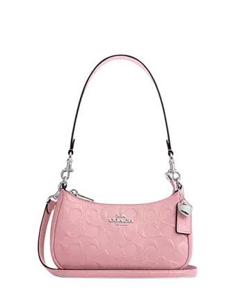 Coach Teri Mini Crossbody Bag In Signature Leather With Heart Charm