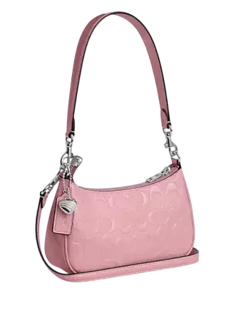 Coach Teri Mini Crossbody Bag In Signature Leather With Heart Charm