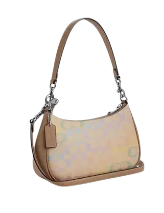Coach Teri Shoulder Bag In Rainbow Signature Canvas