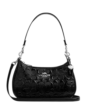 Coach Teri Shoulder Bag In Signature Leather With Heart Charm