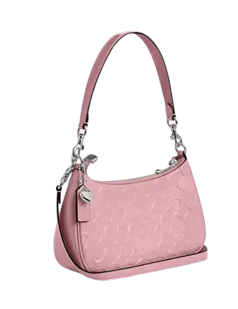 Coach Teri Shoulder Bag In Signature Leather With Heart Charm