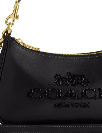 Coach Teri Shoulder Bag With Beaded Coach Graphic