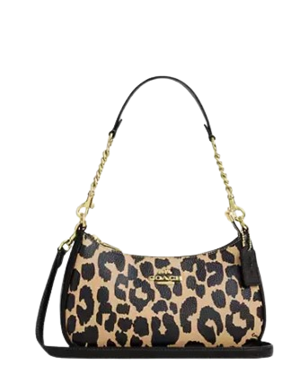Coach Teri Shoulder Bag With Leopard Print