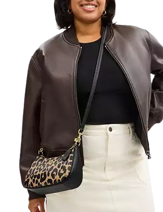 Coach Teri Shoulder Bag With Leopard Print