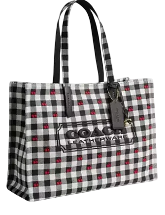 Coach Tote Bag With Gingham Print