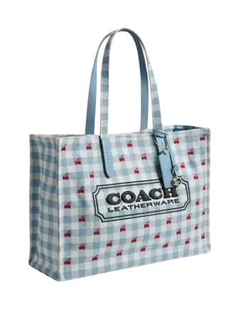 Coach Tote Bag With Gingham Print