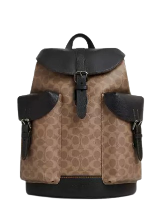 Coach Warner Backpack In Signature Canvas
