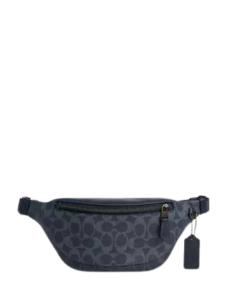 Coach Warren Mini Belt Bag In Blocked Signature Canvas