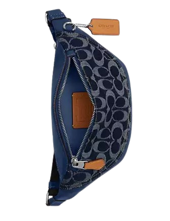 Coach Warren Mini Belt Bag In Signature Denim