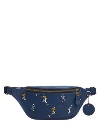 Coach Warren Mini Belt Bag With Baseball Print
