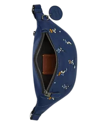 Coach Warren Mini Belt Bag With Baseball Print