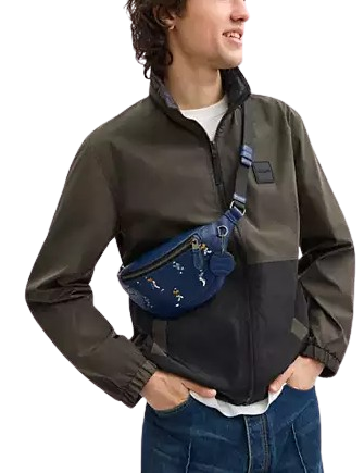 Coach Warren Mini Belt Bag With Baseball Print