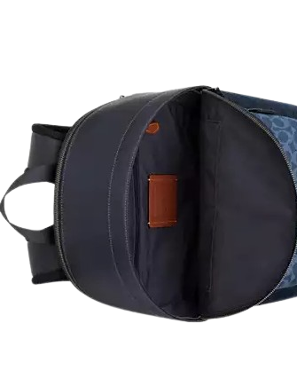 Coach West Backpack In Blocked Signature Canvas