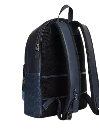 Coach West Backpack In Blocked Signature Canvas