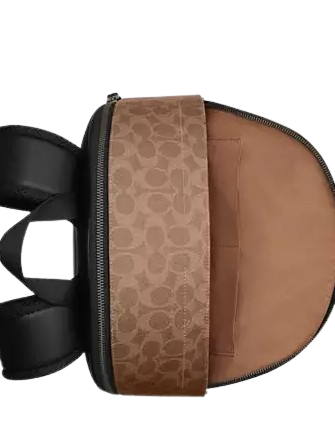 Coach West Backpack In Blocked Signature Canvas