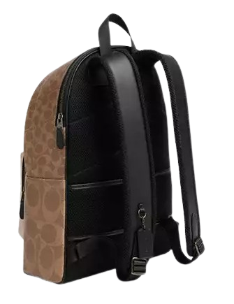 Coach West Backpack In Blocked Signature Canvas