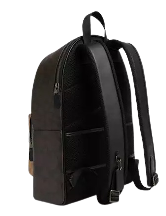 Coach West Backpack In Blocked Signature Canvas