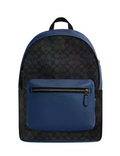 Coach West Backpack In Colorblock Signature Canvas
