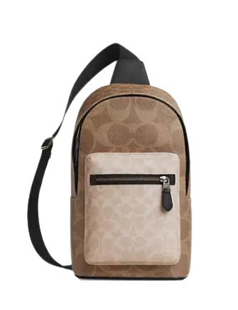 Coach West Pack In Blocked Signature Canvas