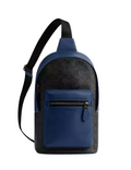 Coach West Pack In Colorblock Signature Canvas