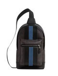 Coach West Pack In Signature Canvas With Varsity Stripe