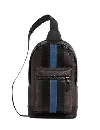 Coach West Pack In Signature Canvas With Varsity Stripe
