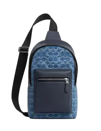 Coach West Pack In Signature Denim