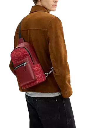 Coach West Pack In Signature Denim